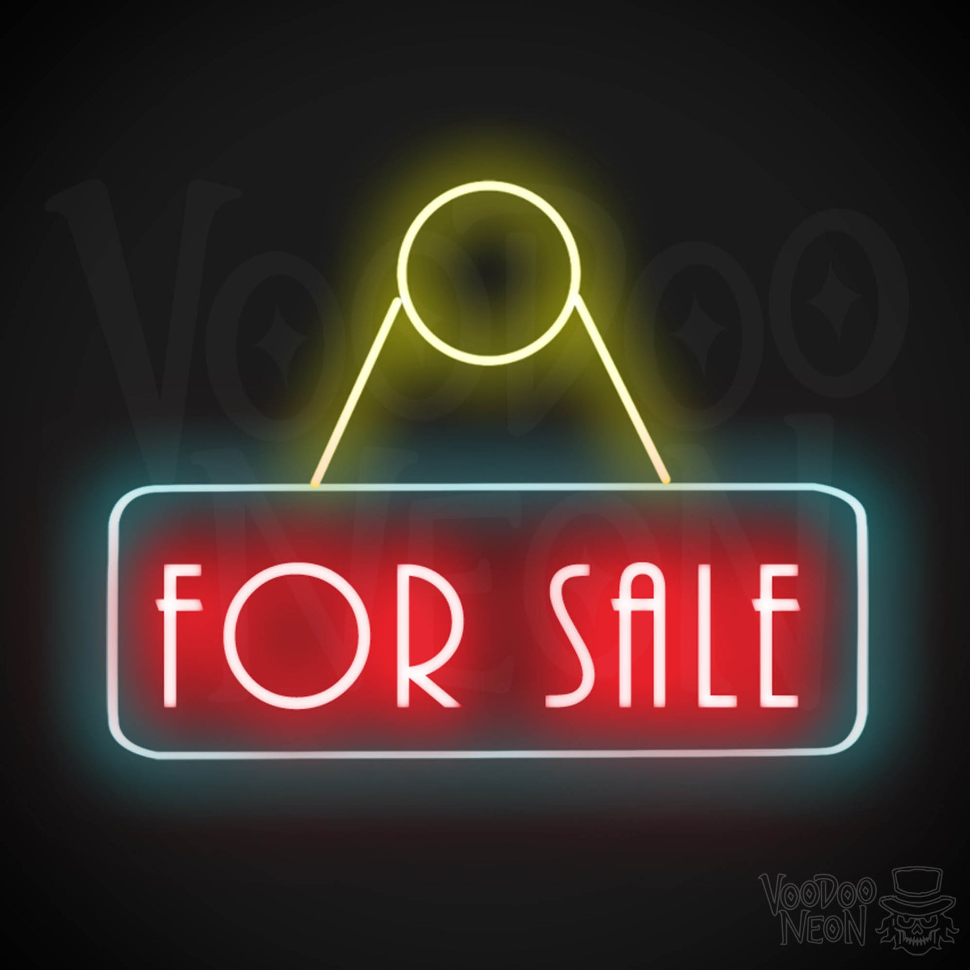 For Sale Neon Sign - For Sale Sign - Brick-and-Mortar Store Sign - Color Multi-Color