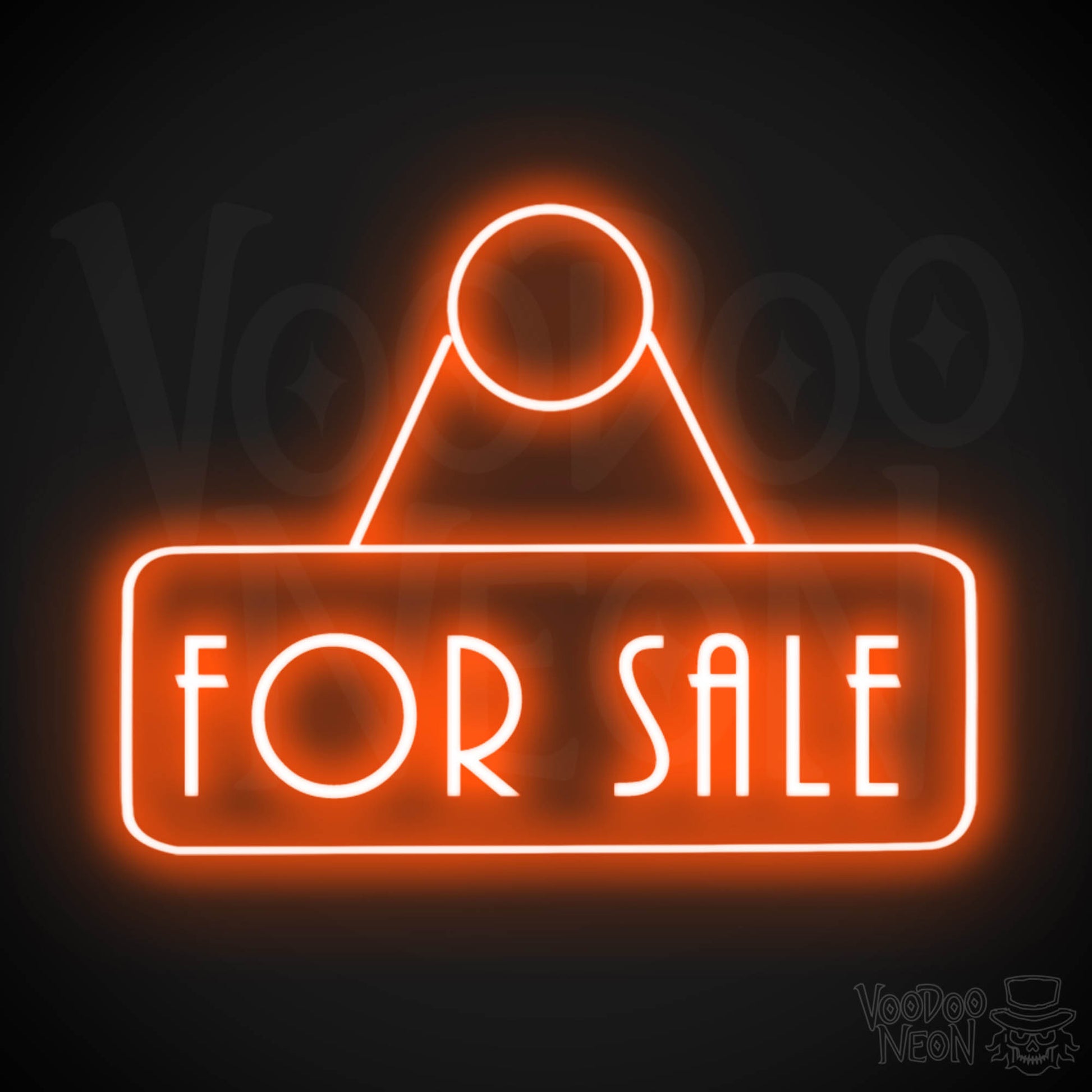 For Sale Neon Sign - For Sale Sign - Brick-and-Mortar Store Sign - Color Orange