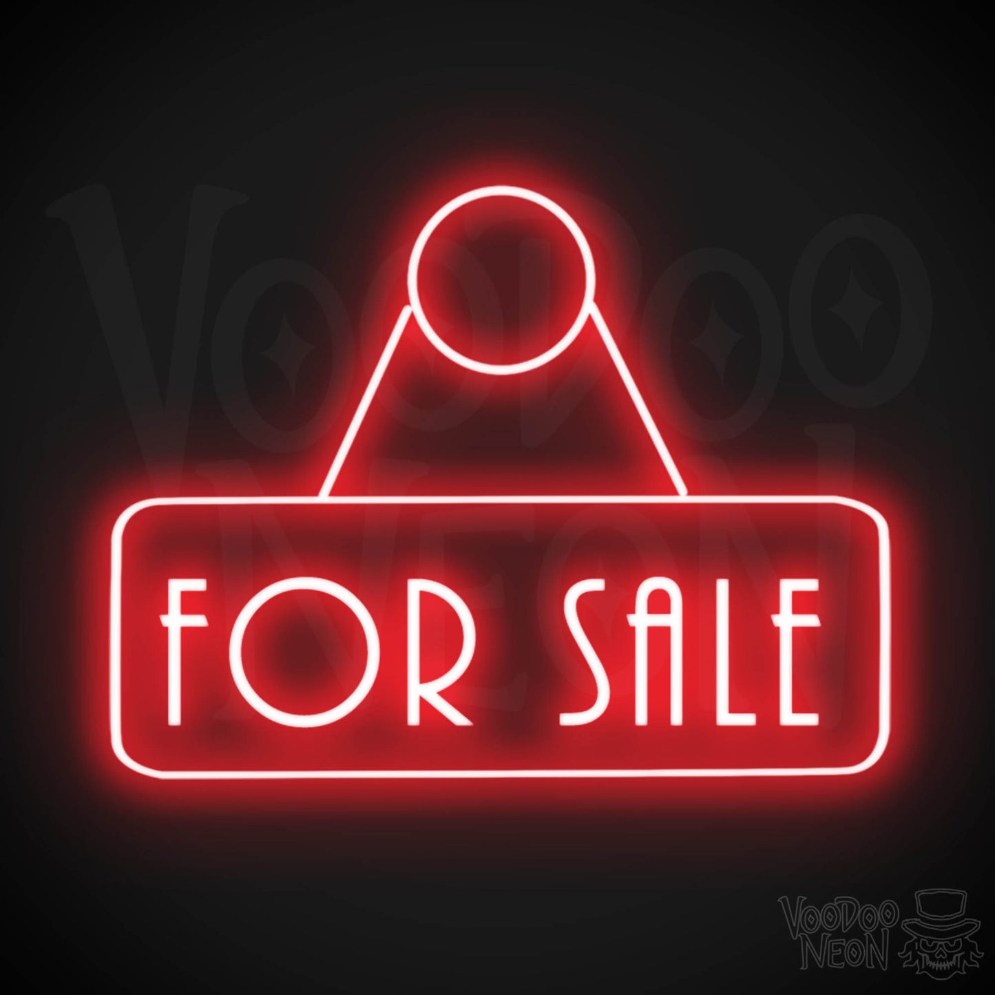 For Sale Neon Sign - For Sale Sign - Brick-and-Mortar Store Sign - Color Red