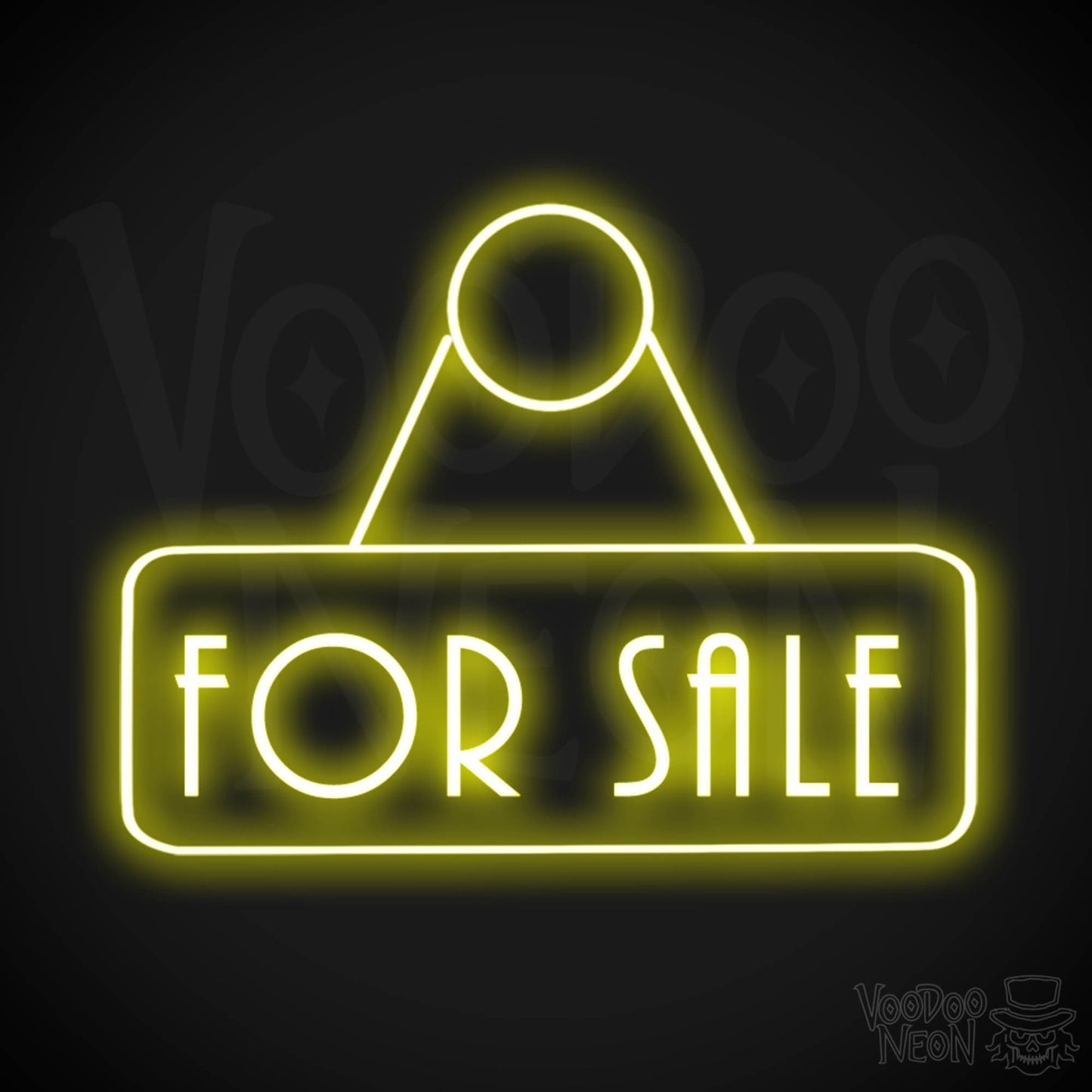 For Sale Neon Sign - For Sale Sign - Brick-and-Mortar Store Sign - Color Yellow