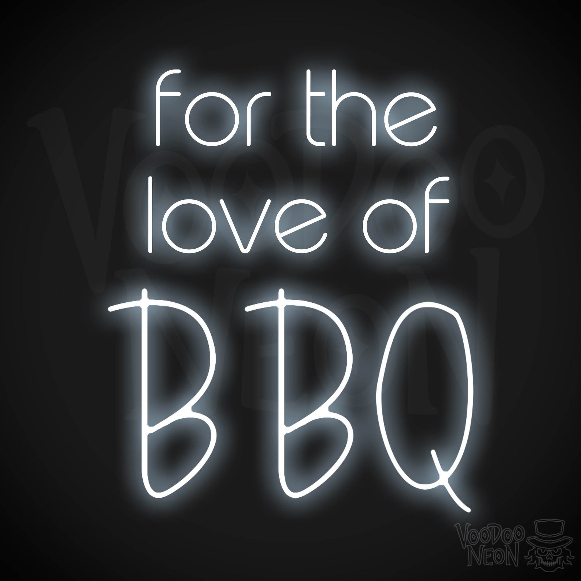 For The Love Of BBQ LED Neon - Cool White