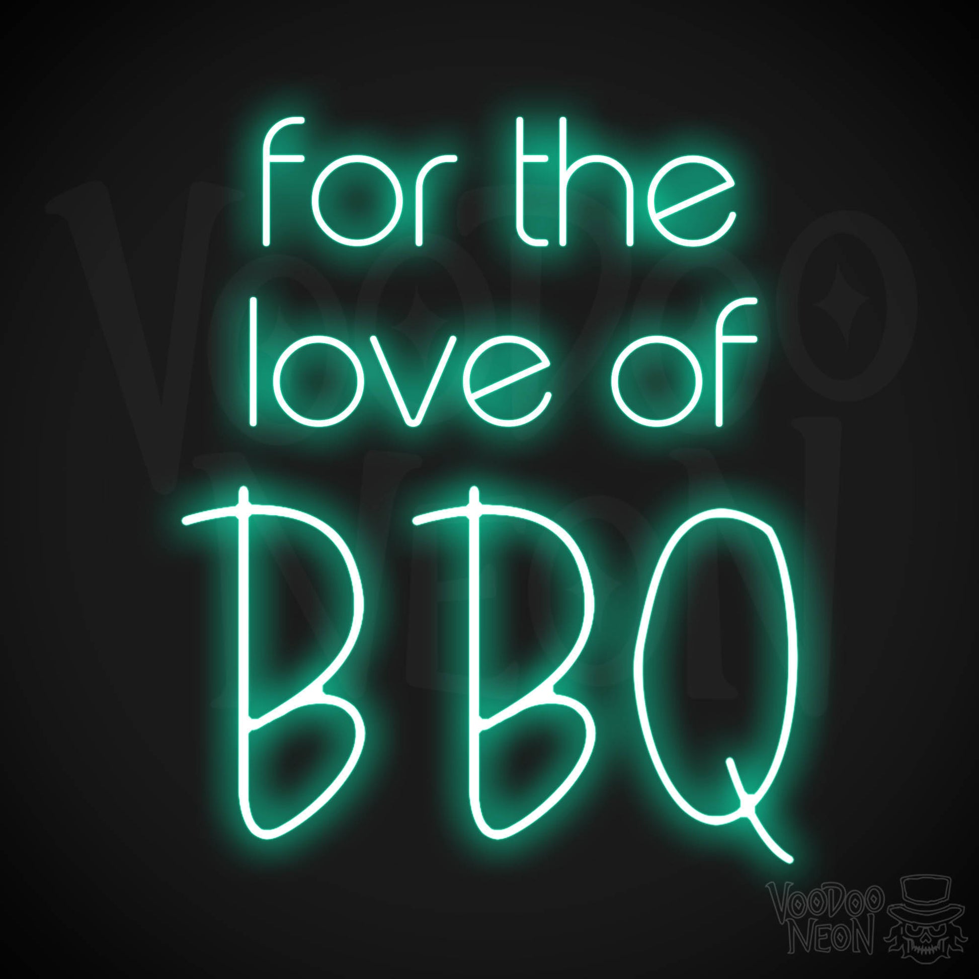 For The Love Of BBQ LED Neon - Light Green