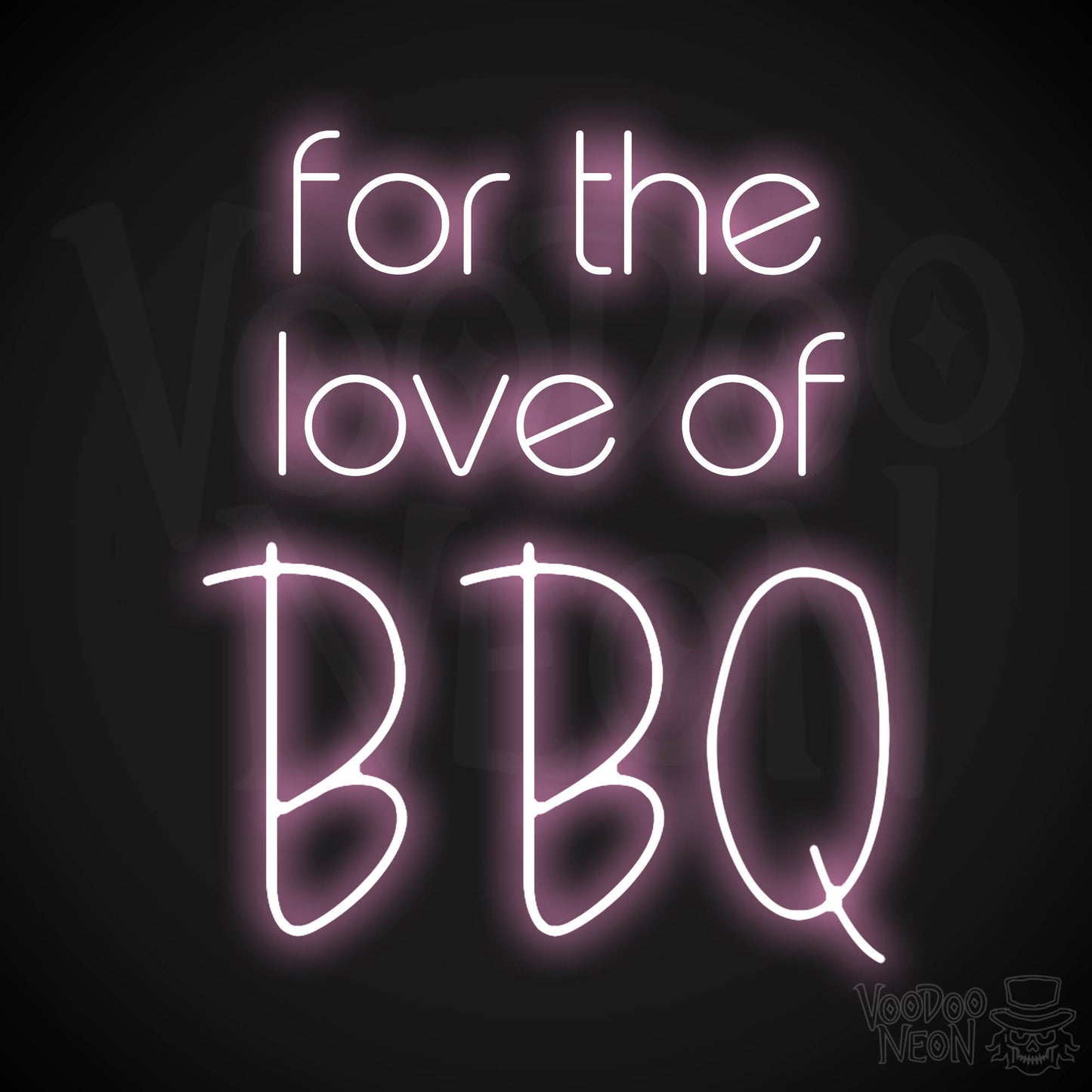 For The Love Of BBQ LED Neon - Light Pink