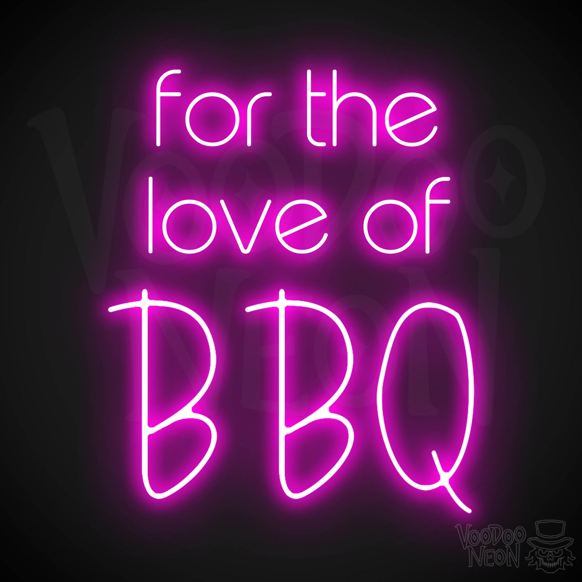 For The Love Of BBQ LED Neon - Pink