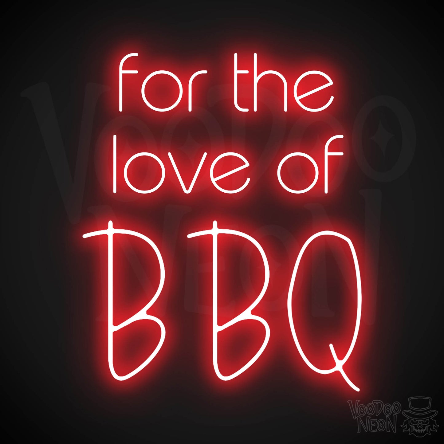 For The Love Of BBQ LED Neon - Red