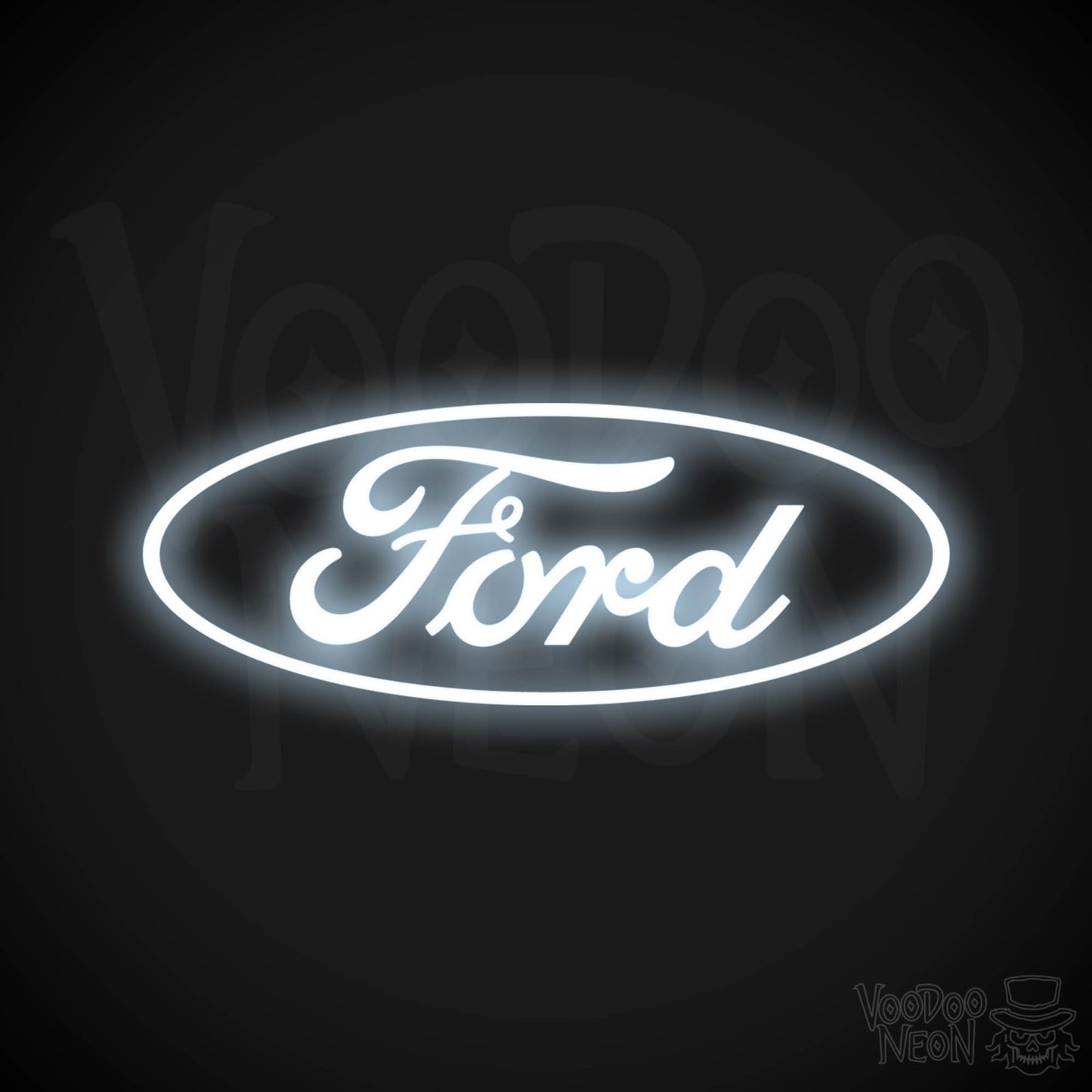 Ford Neon Sign - Neon Ford Sign - Ford Decor - Ford Logo Wall Art - Color Cool White