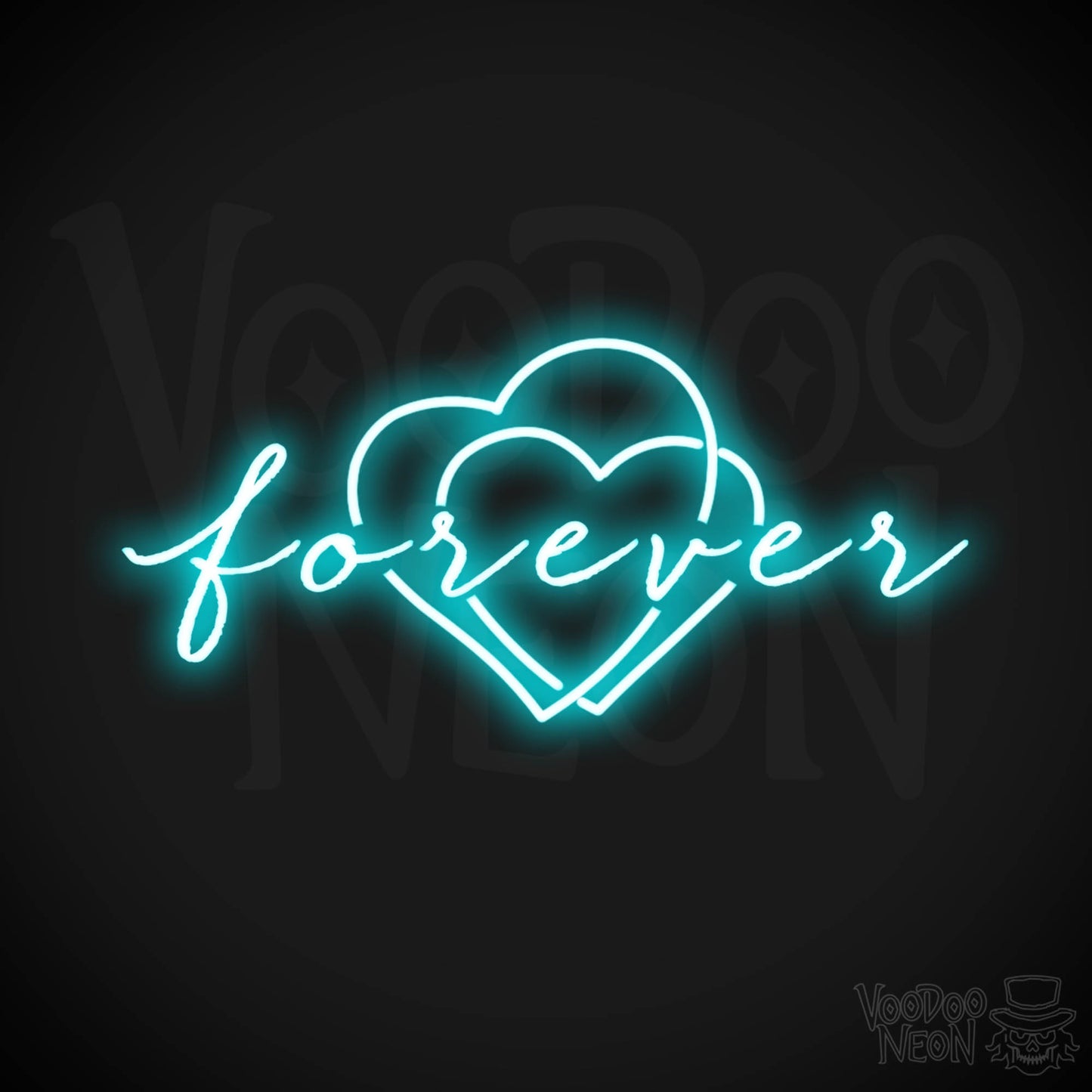 Forever Neon Sign - Neon Forever Sign - Word Sign - Color Ice Blue