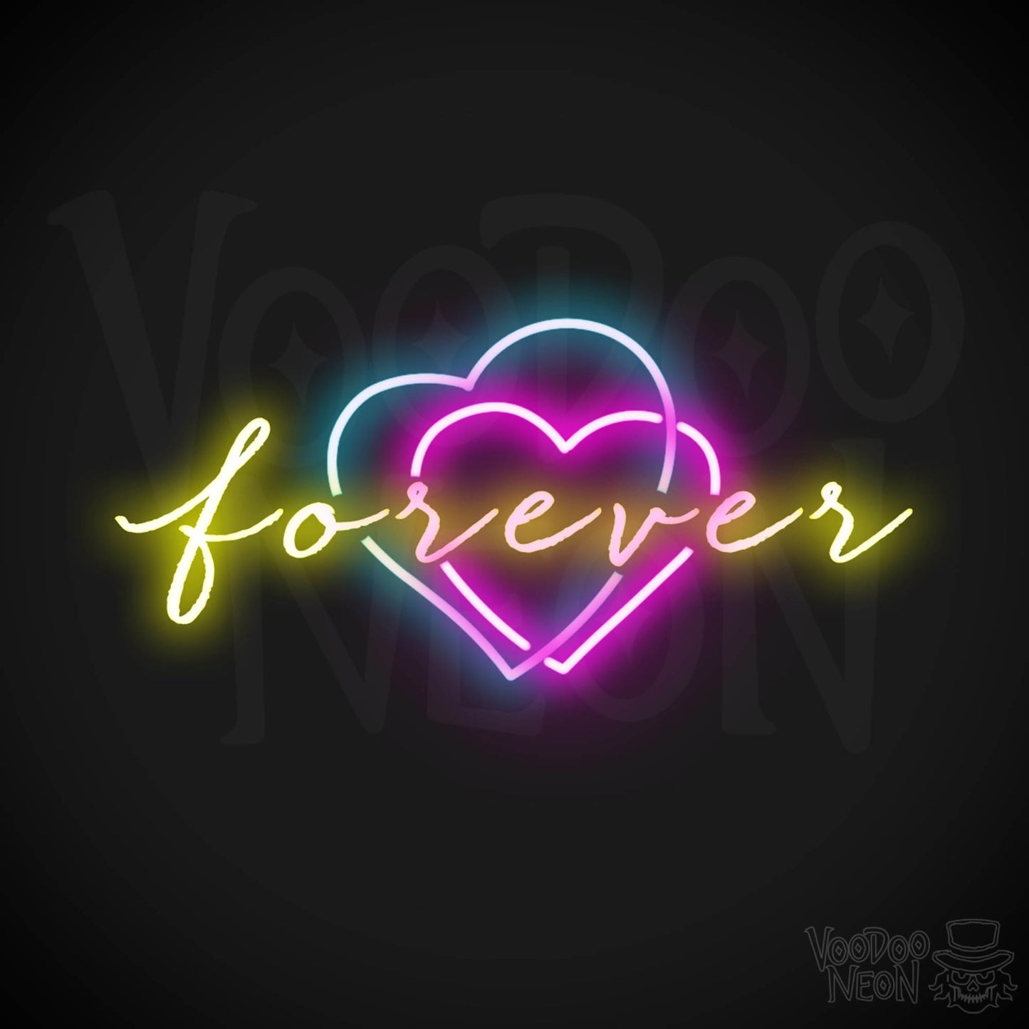 Forever Neon Sign - Neon Forever Sign - Word Sign - Color Multi-Color