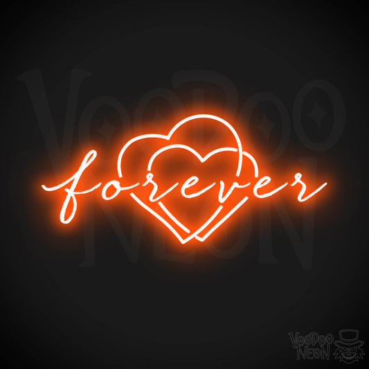 Forever Neon Sign - Neon Forever Sign - Word Sign - Color Orange