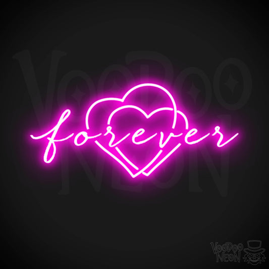 Forever Neon Sign - Neon Forever Sign - Word Sign - Color Pink