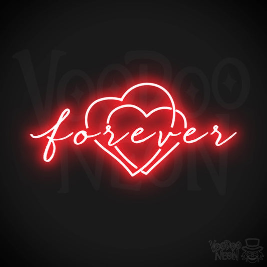 Forever Neon Sign - Neon Forever Sign - Word Sign - Color Red