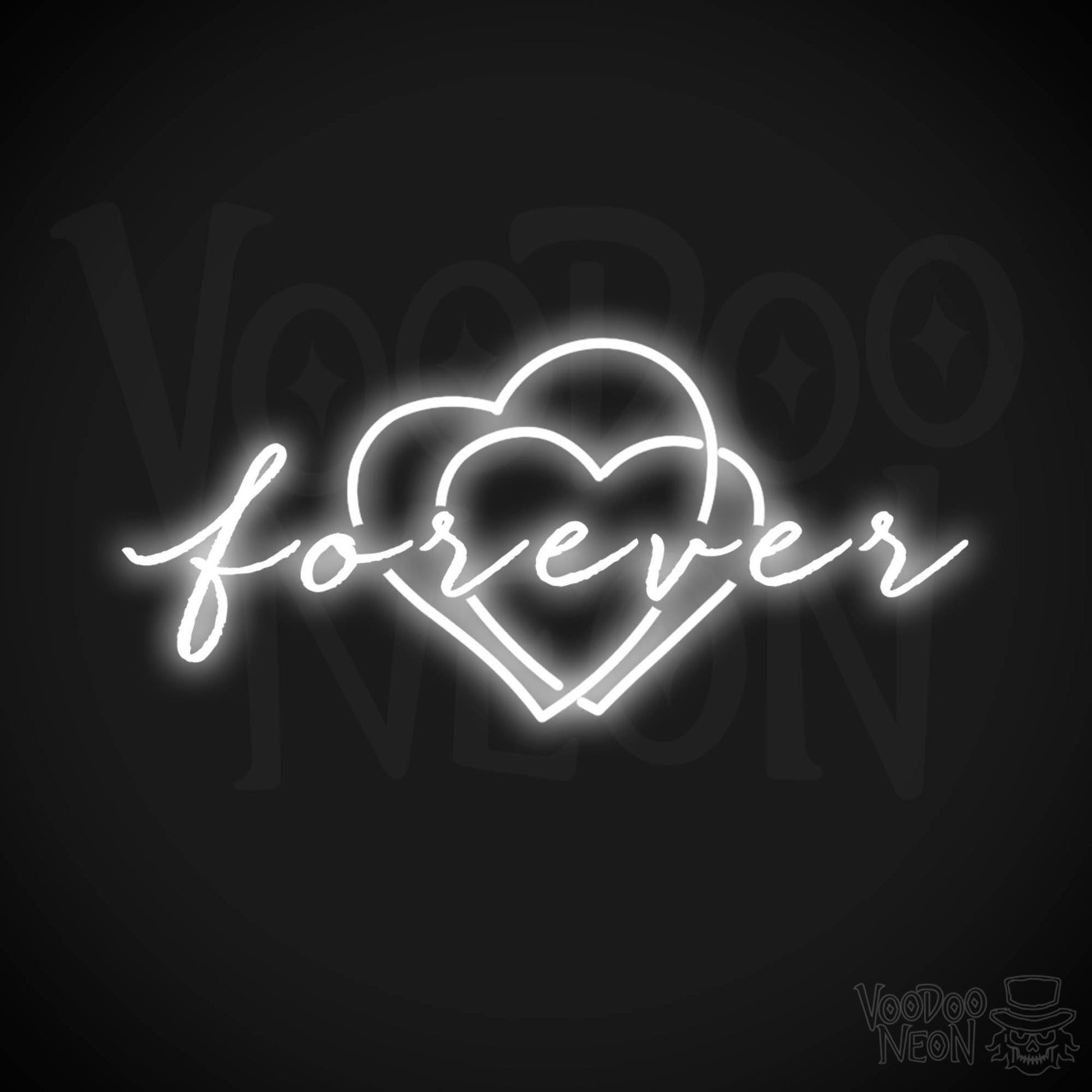 Forever Neon Sign - Neon Forever Sign - Word Sign - Color White