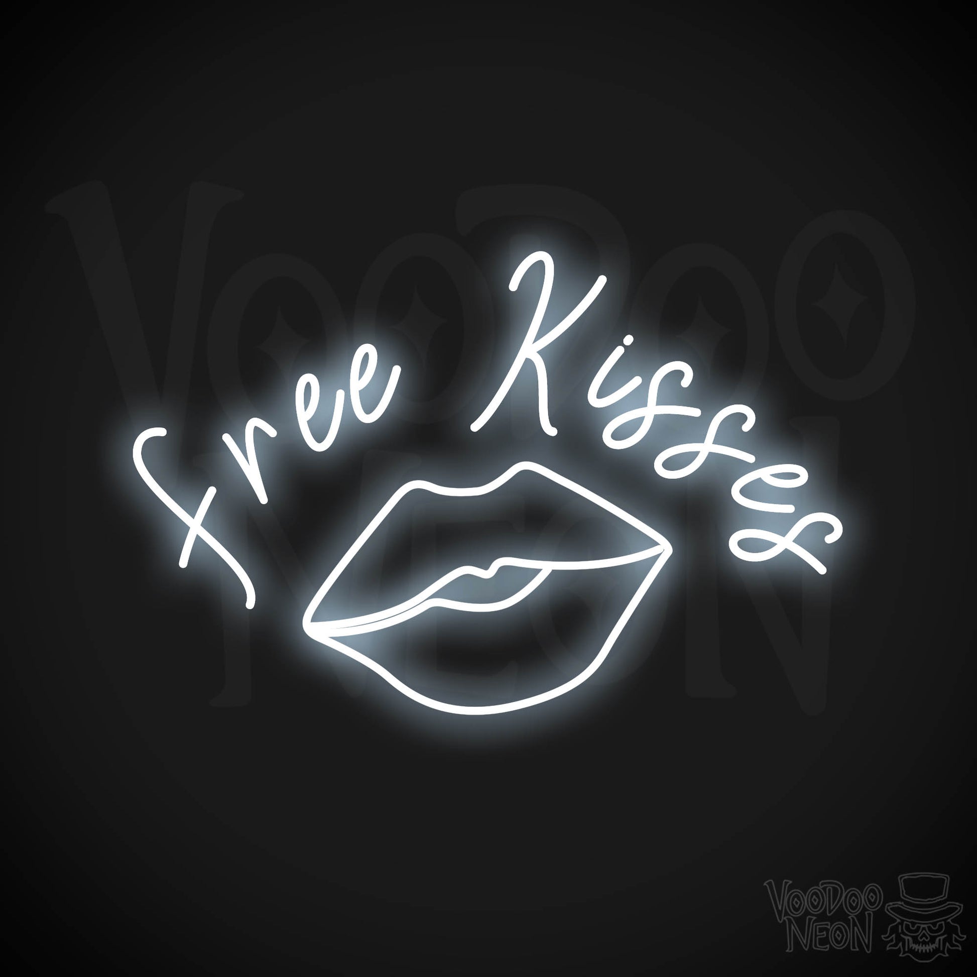 Free Kisses LED Neon - Cool White