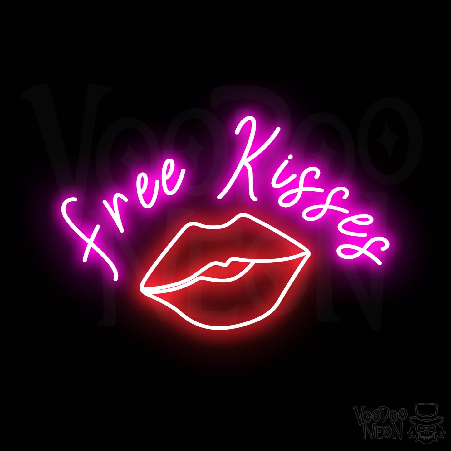 Free Kisses LED Neon - Multi-Color