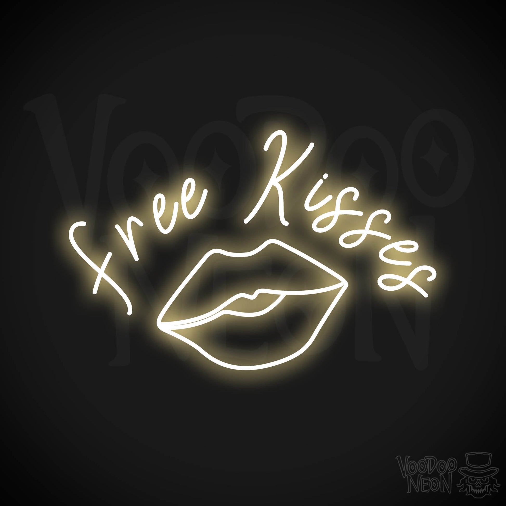 Free Kisses LED Neon - Warm White