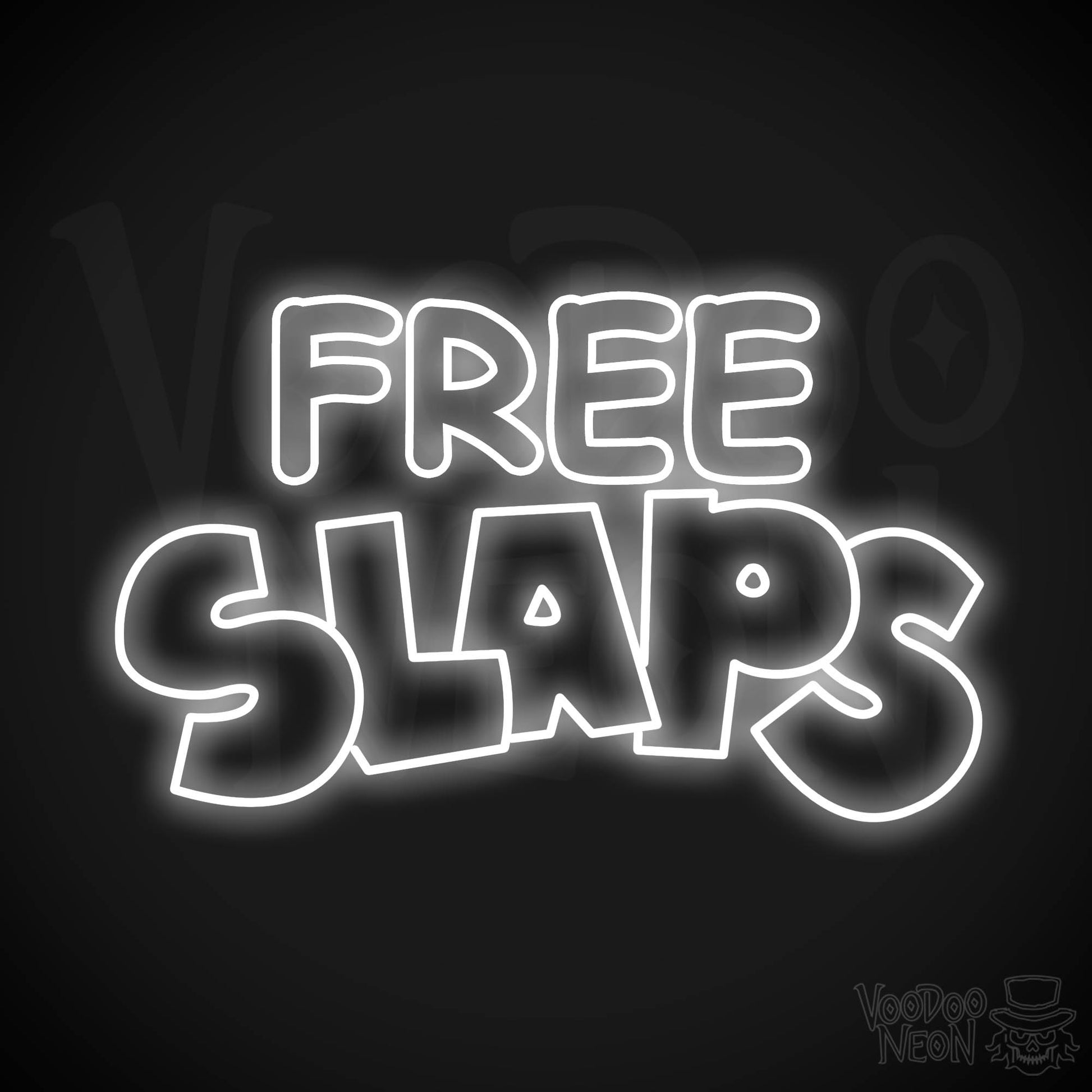 Free Slaps LED Neon - White