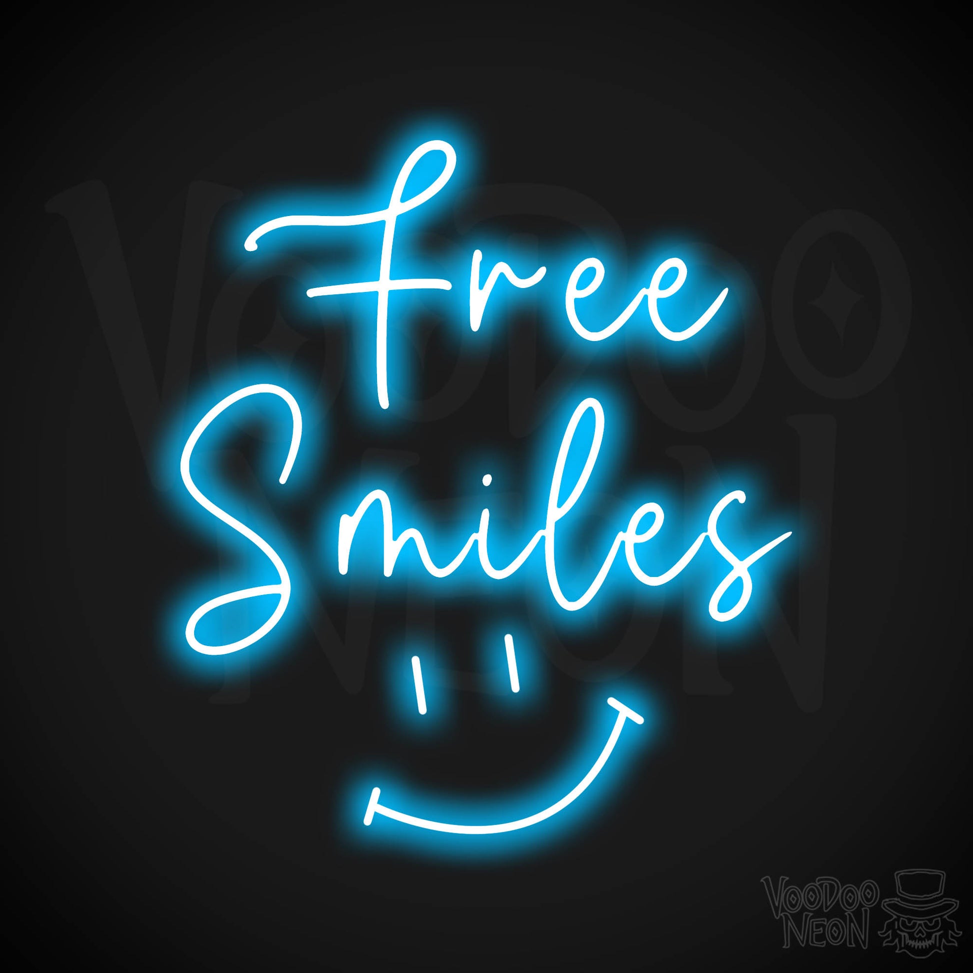 Free Smiles LED Neon - Dark Blue