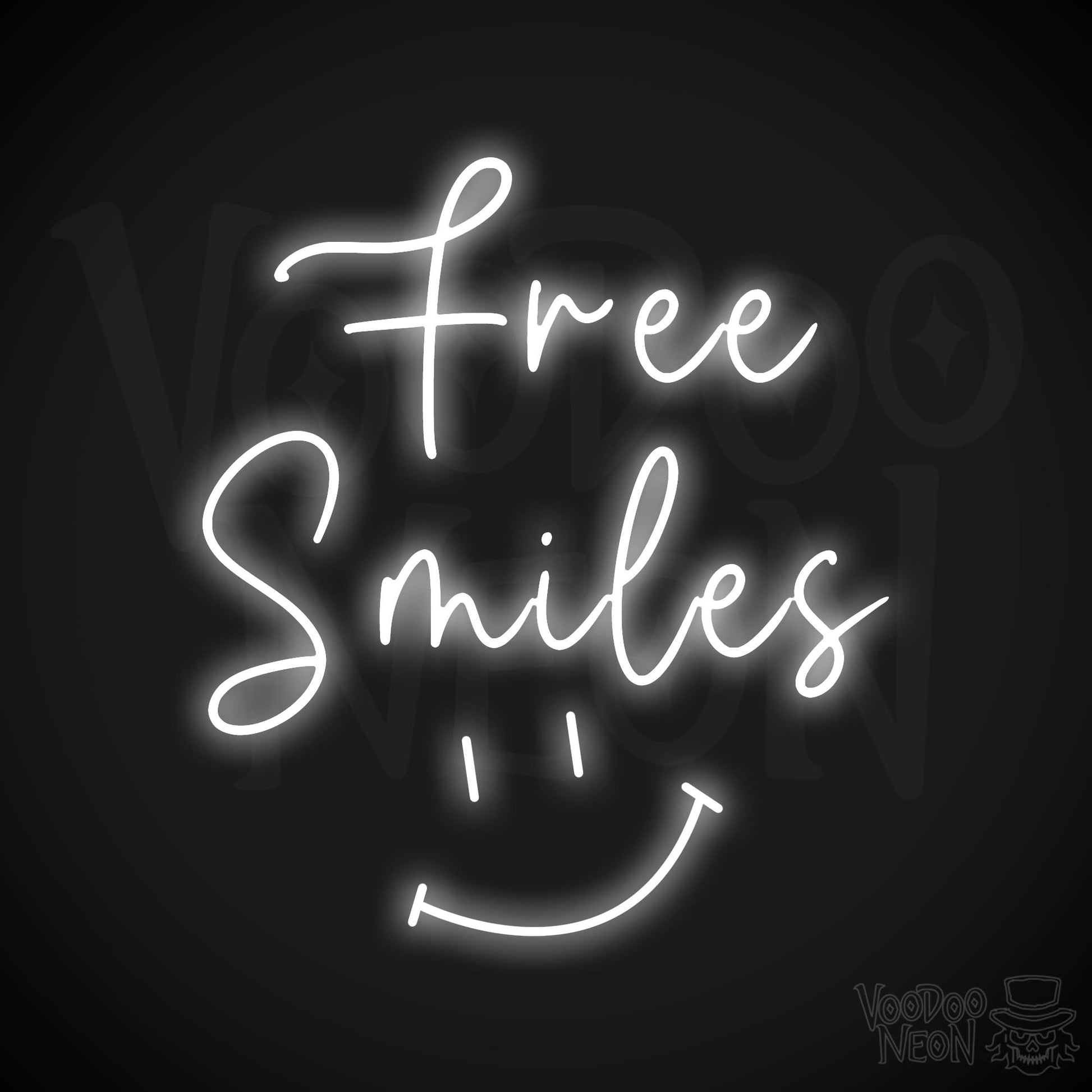 Free Smiles LED Neon - White