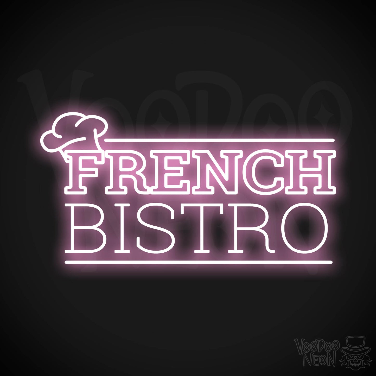 French Restaurant LED Neon - Light Pink
