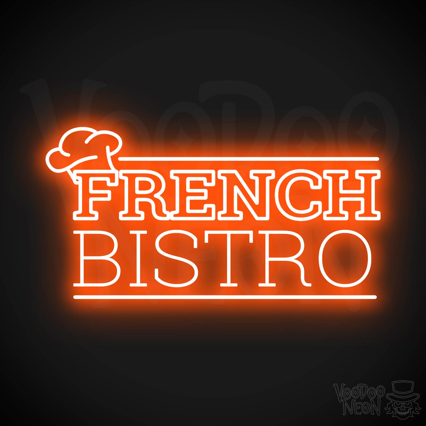 French Restaurant LED Neon - Orange