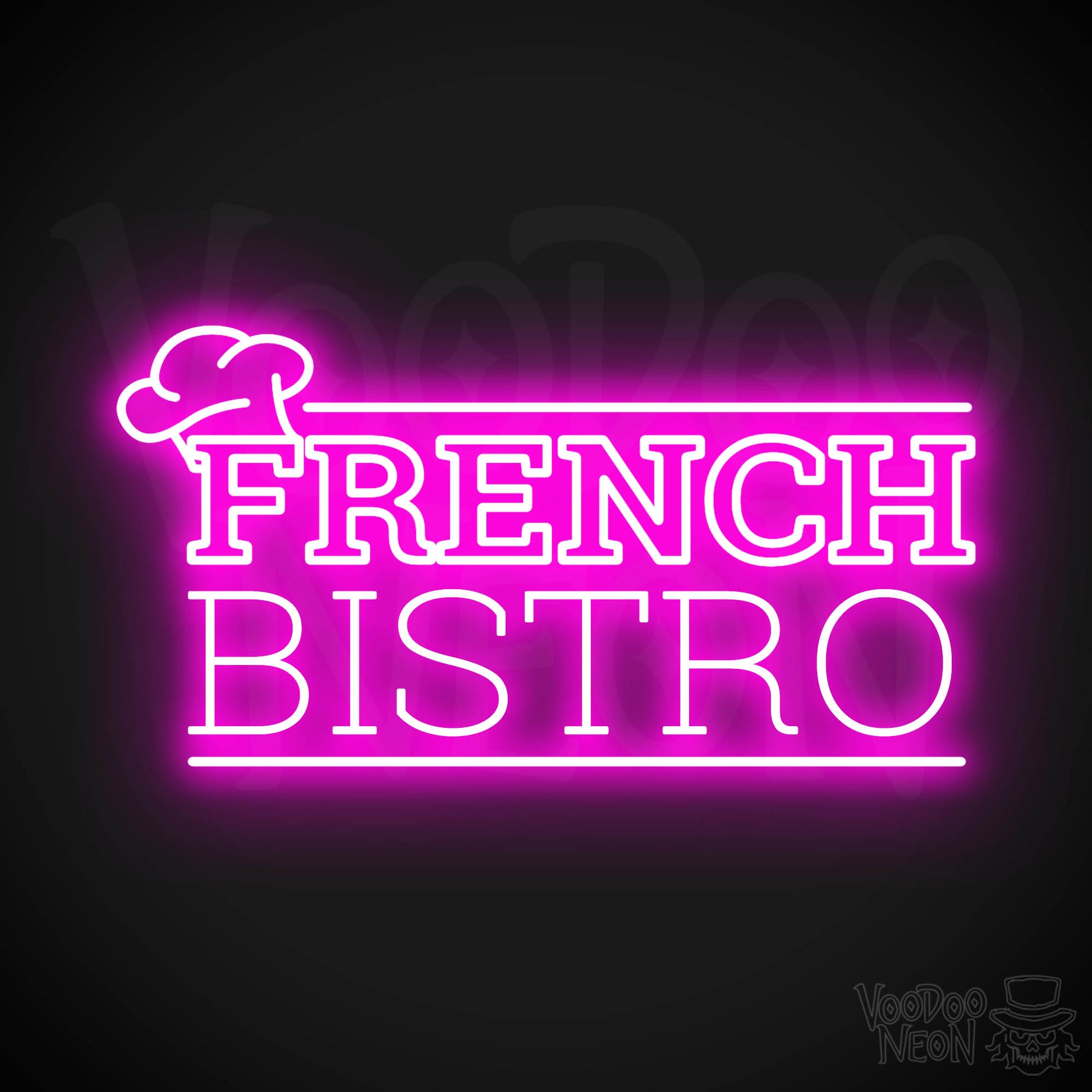 French Restaurant LED Neon - Pink