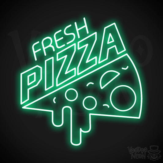 Fresh Pizza LED Neon - Green
