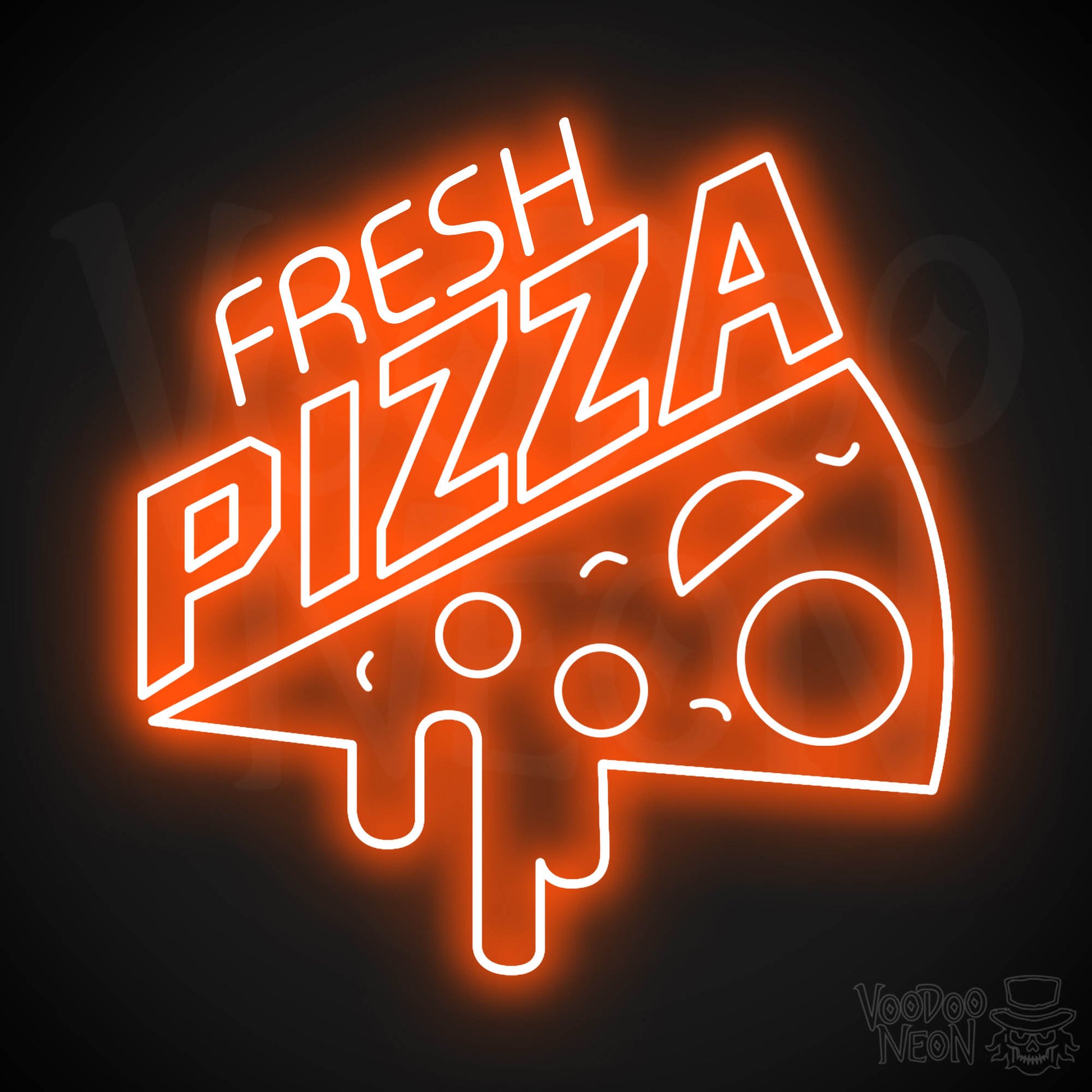 Fresh Pizza LED Neon - Orange