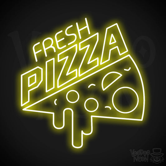 Fresh Pizza LED Neon - Yellow