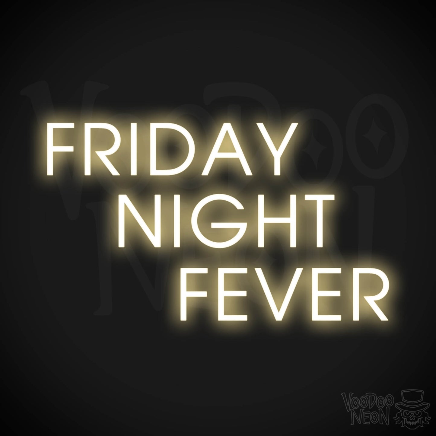 Friday Night Fever Neon Sign - LED Wall Art - Color Warm White