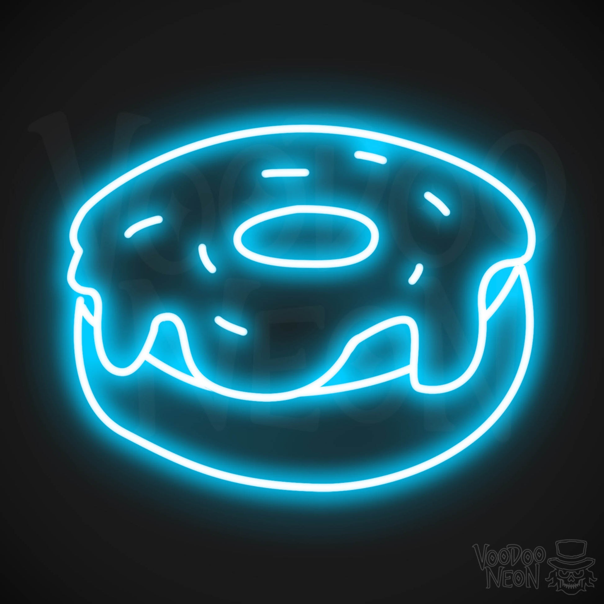 Frosted Donut LED Neon - Dark Blue