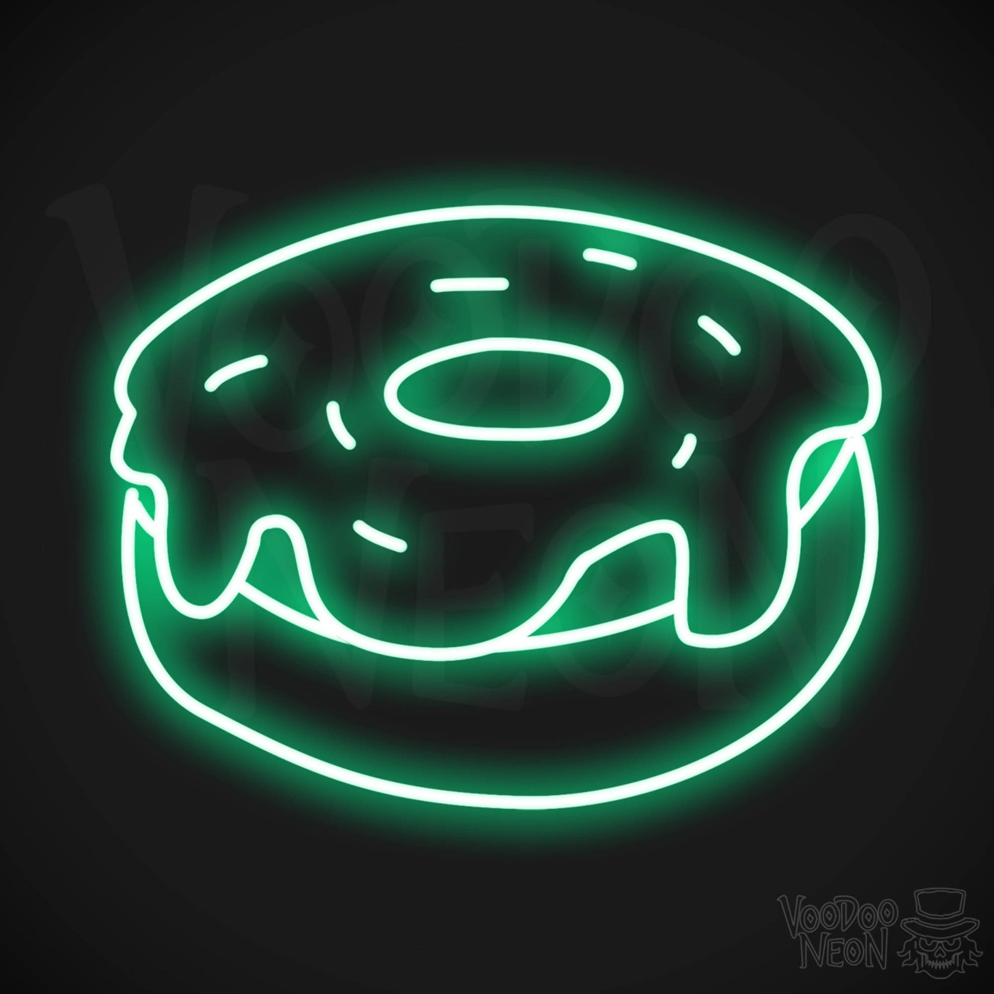 Frosted Donut LED Neon - Green