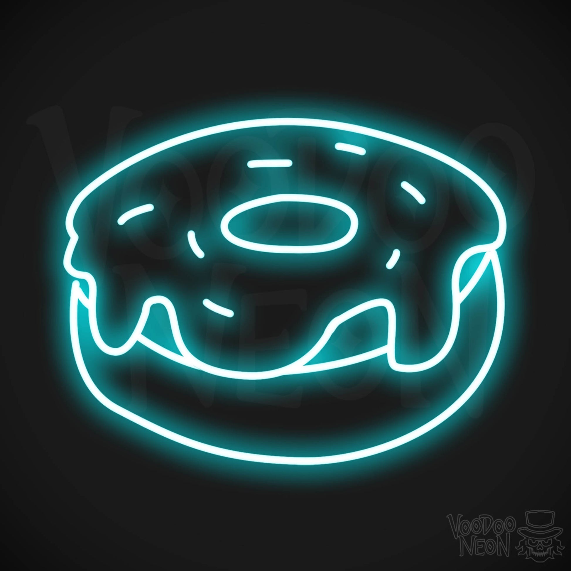 Frosted Donut LED Neon - Ice Blue