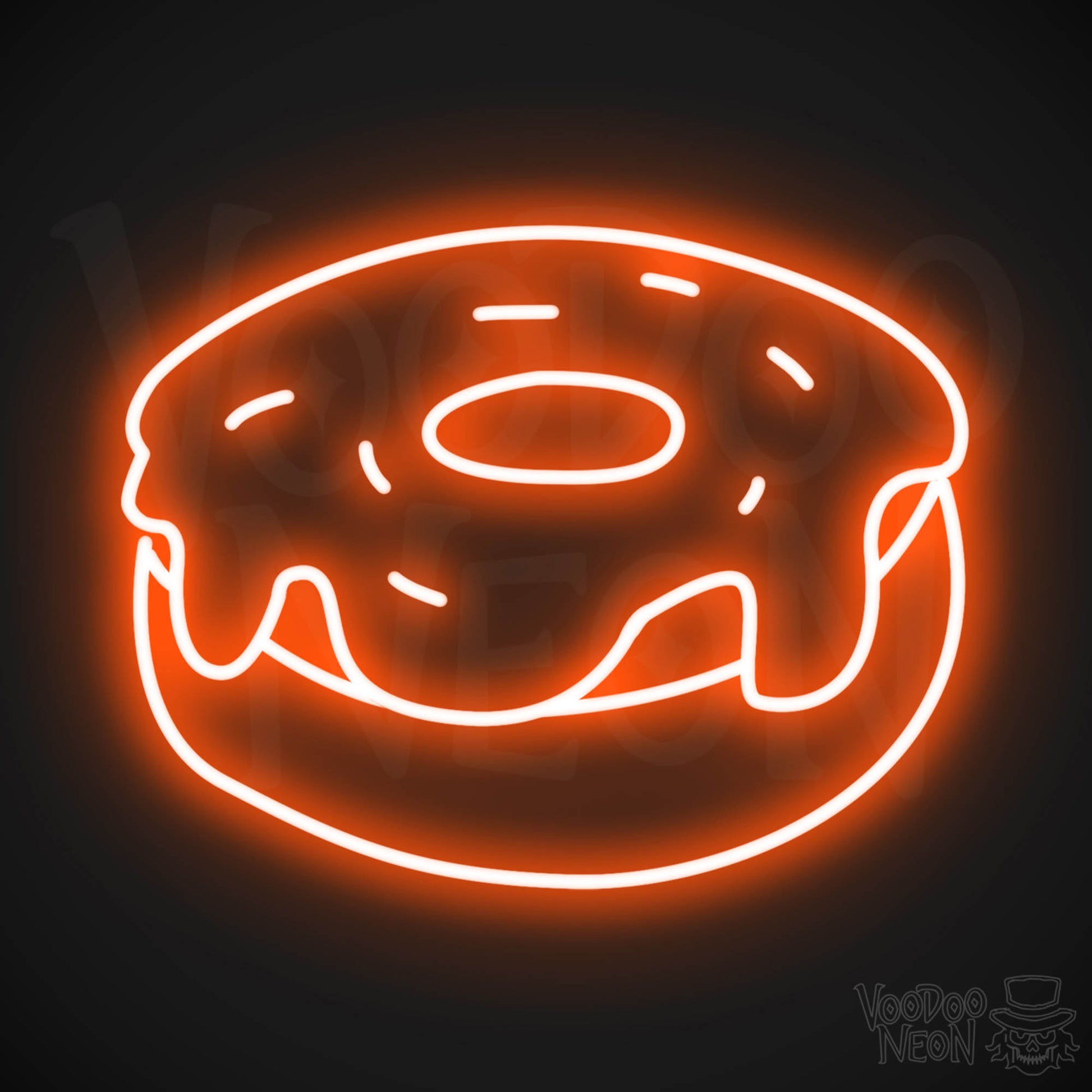 Frosted Donut LED Neon - Orange