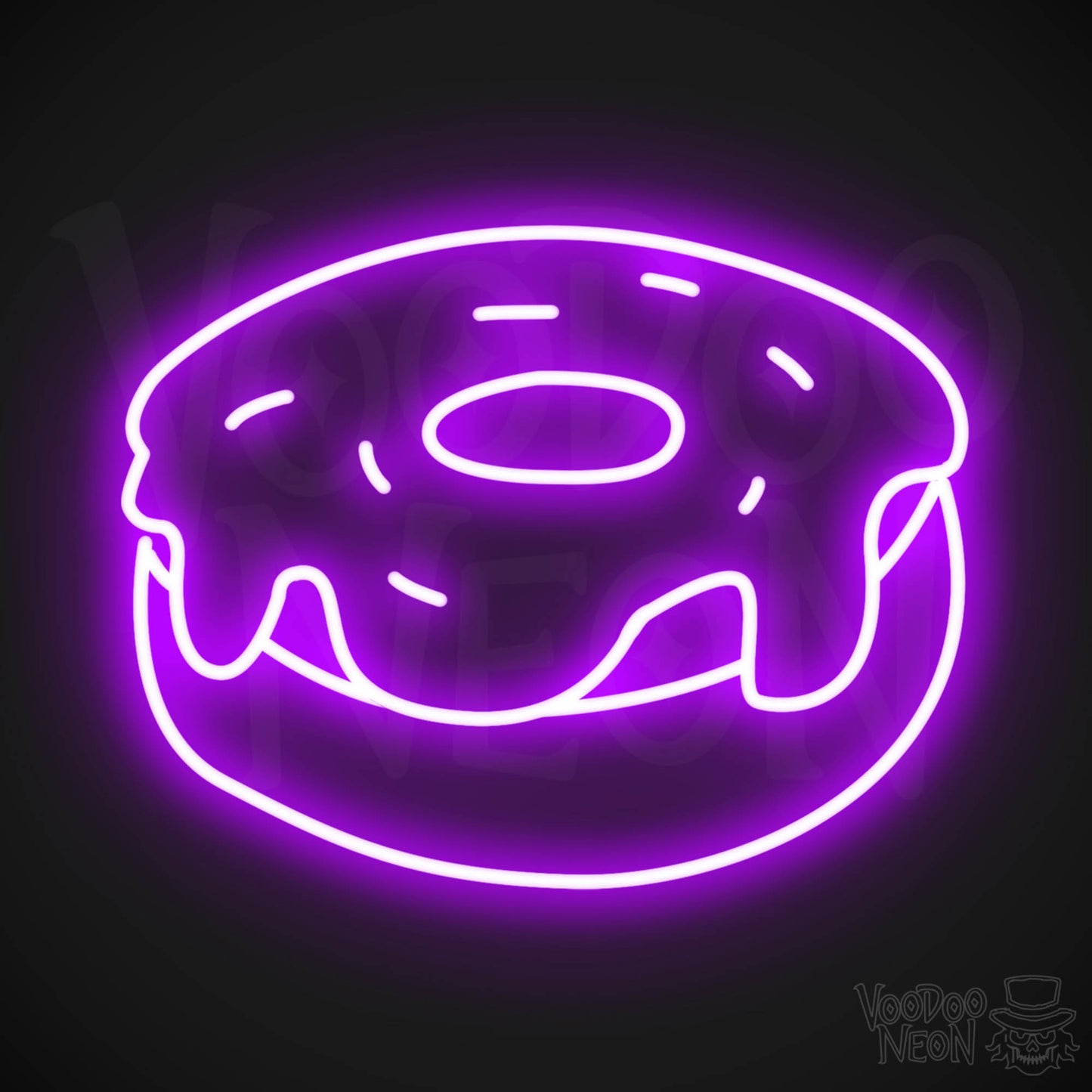 Frosted Donut LED Neon - Purple