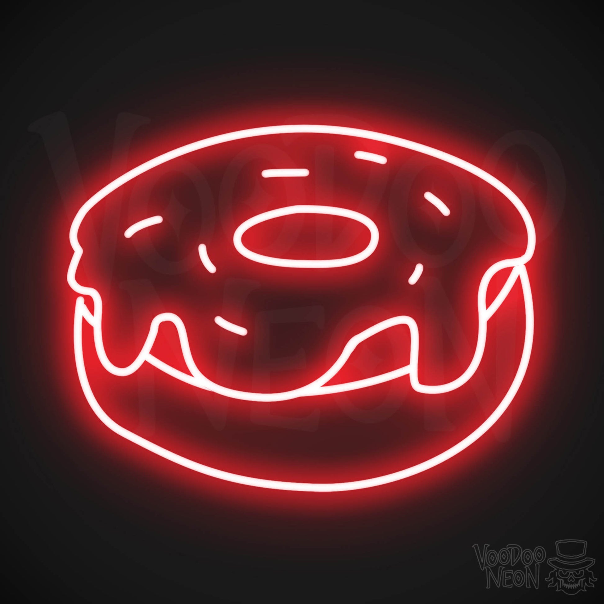 Frosted Donut LED Neon - Red