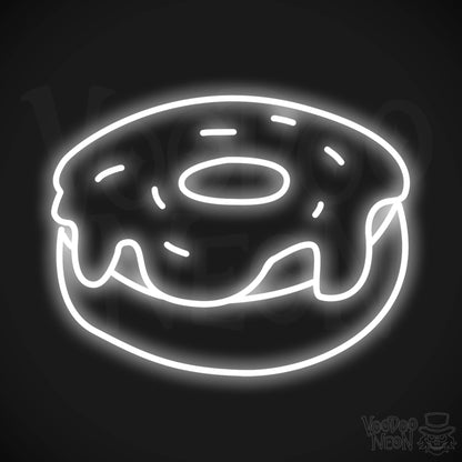 Frosted Donut LED Neon - White