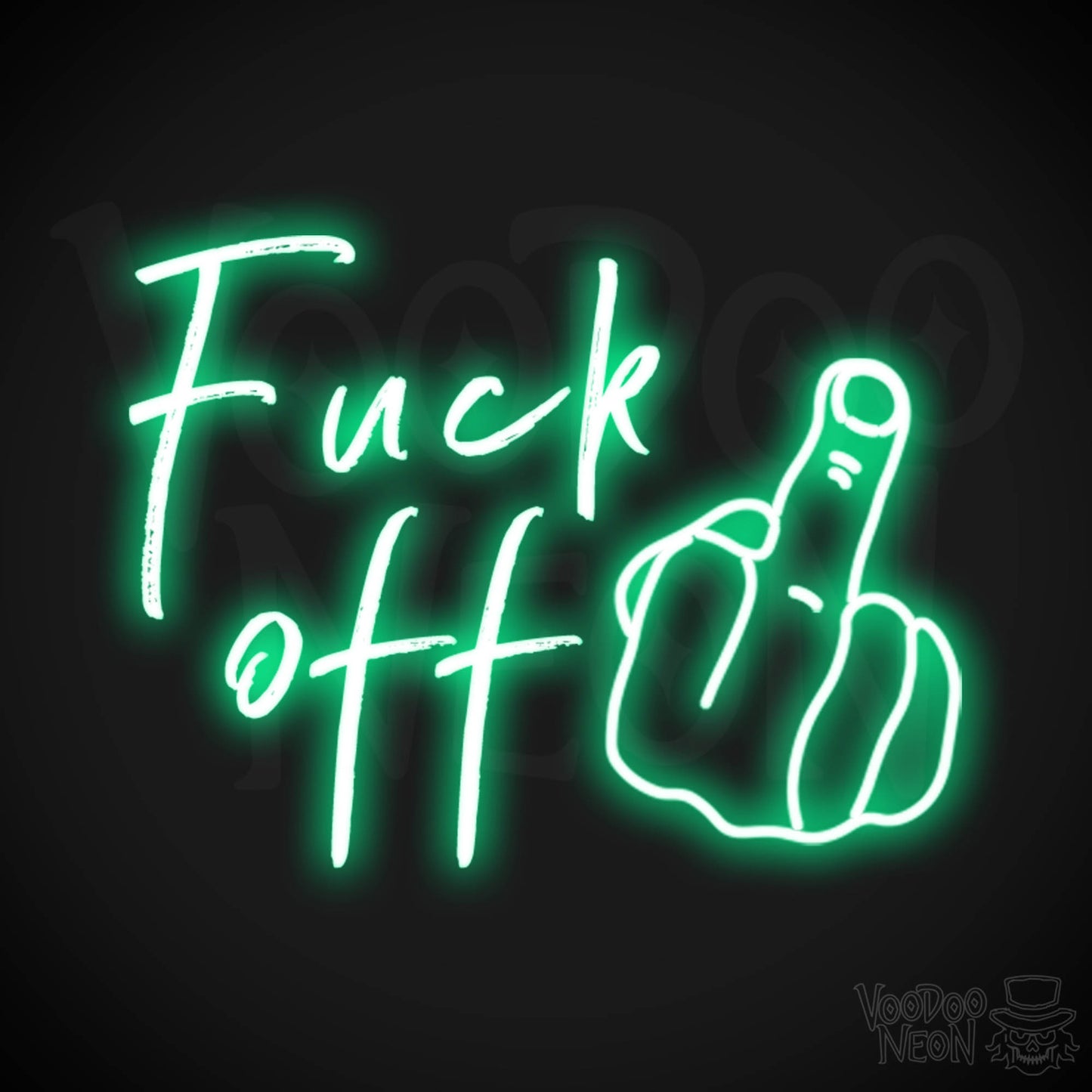 Fuck Off Neon Sign - Fuck Off Sign - Wall Art - Color Green