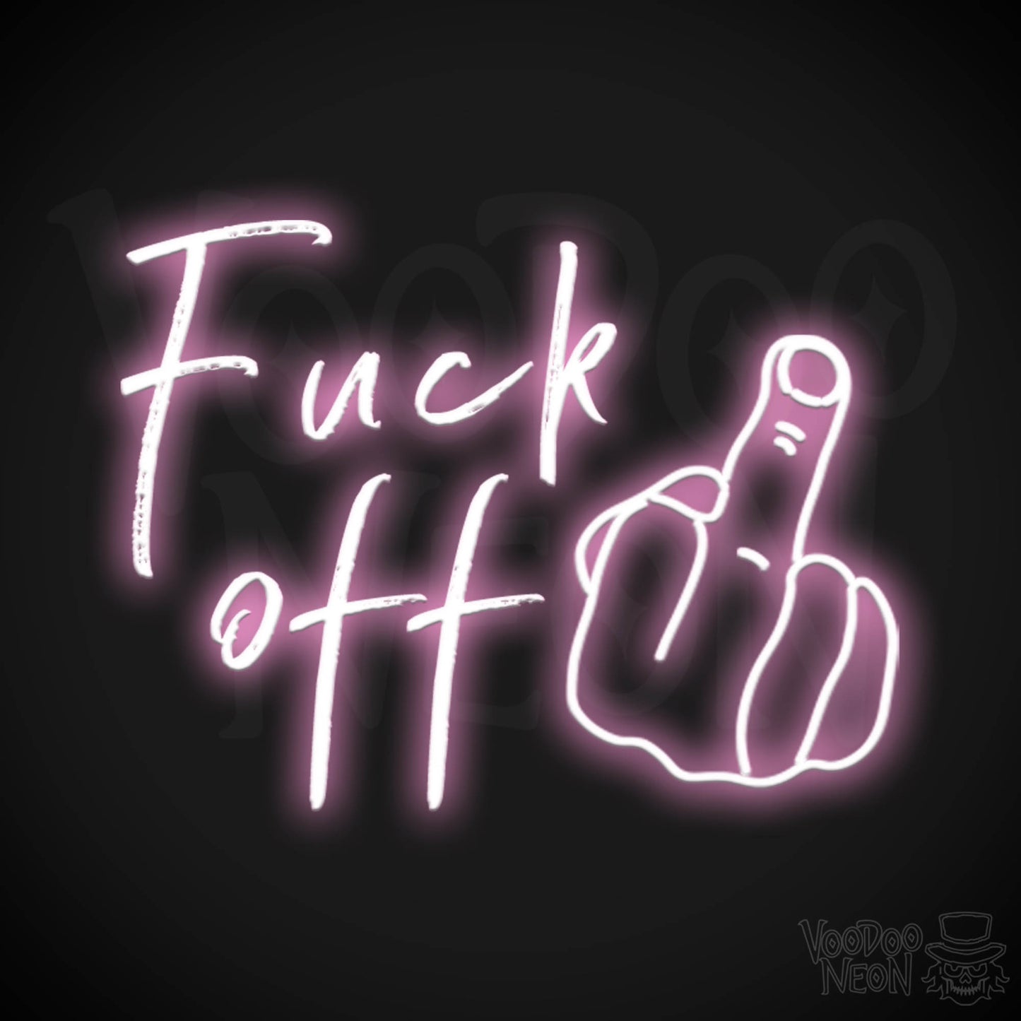 Fuck Off Neon Sign - Fuck Off Sign - Wall Art - Color Light Pink