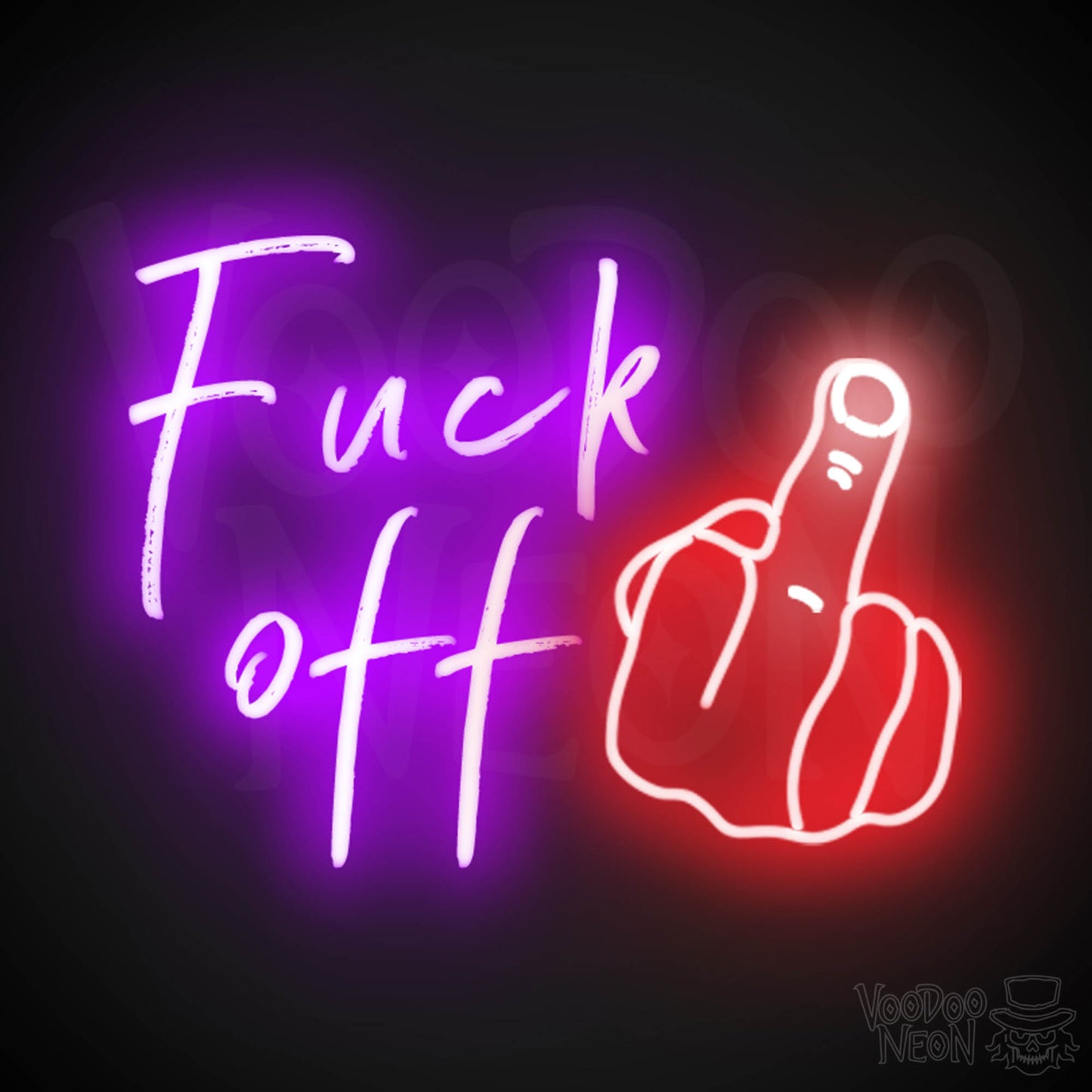 Fuck Off Neon Sign - Fuck Off Sign - Wall Art - Color Multi-Color
