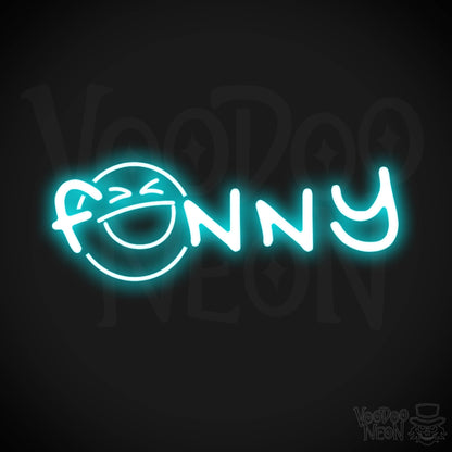 Funny Neon Sign - Neon Funny Sign - Word Sign - Color Ice Blue