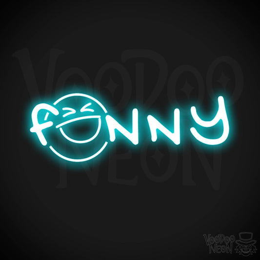 Funny Neon Sign - Neon Funny Sign - Word Sign - Color Ice Blue