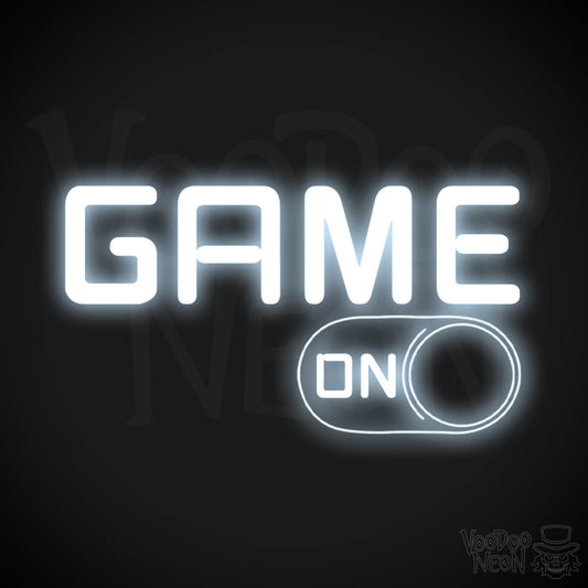 Game On Neon Sign - Neon Game On Sign - LED Wall Art - Color Cool White