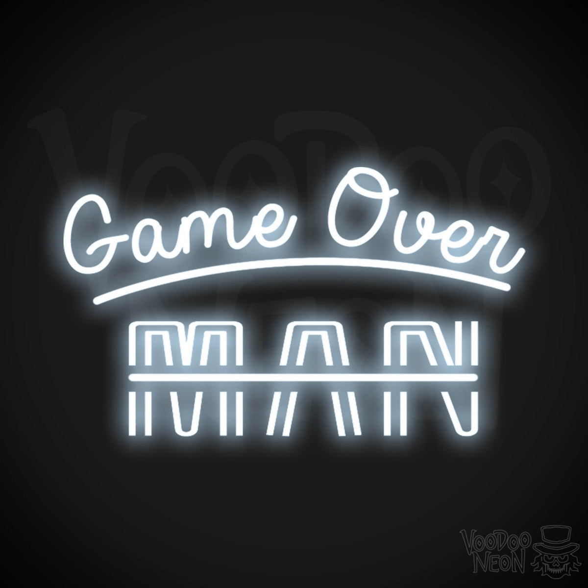 Over Game Over Funny Sign