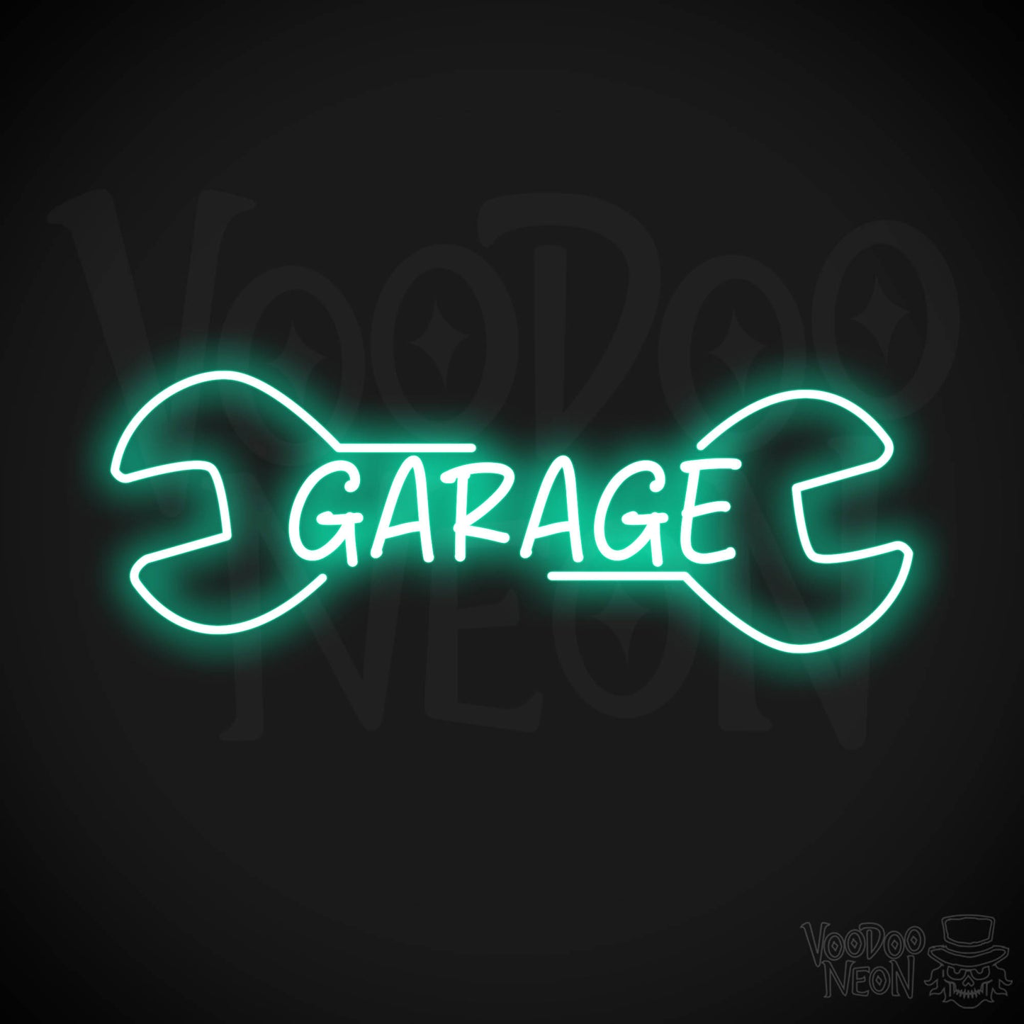 Garage Neon Sign - Light Green