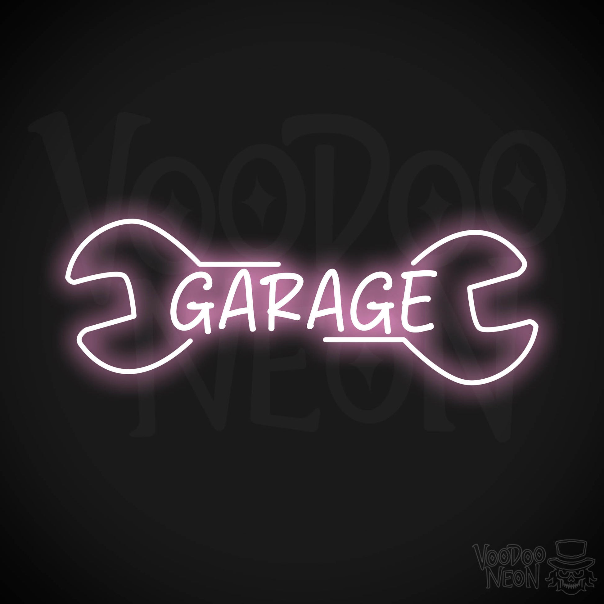 Garage Neon Sign - Light Pink