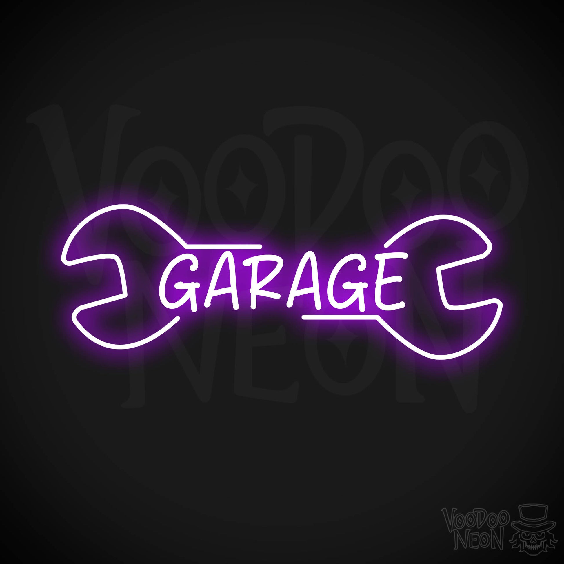 Garage Neon Sign - Purple