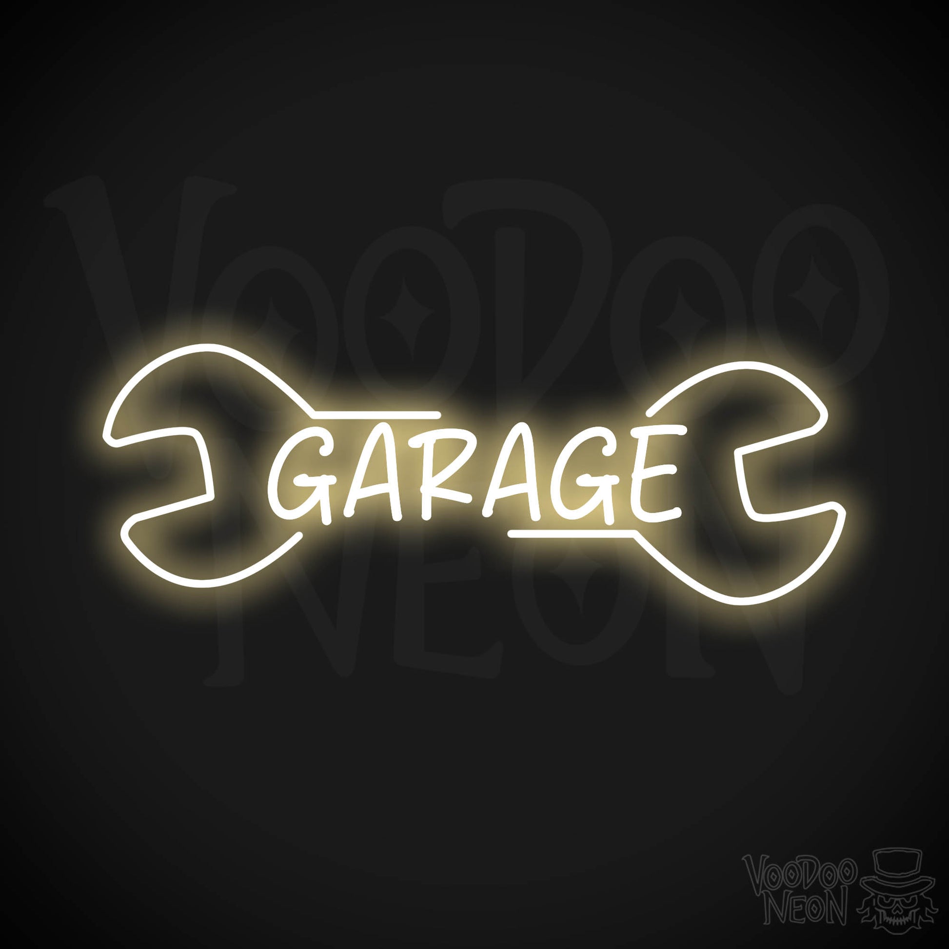 Garage Neon Sign - Warm White