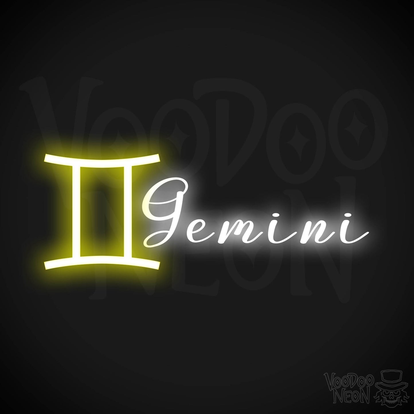 Gemini Neon Sign - Neon Gemini Sign - Gemini Symbol - Neon Wall Art - Color Multi-Color