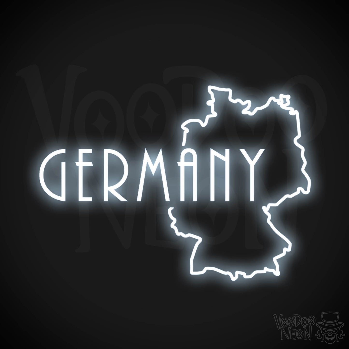 Germany Neon Sign - Neon Germany Sign - LED Sign - Color Cool White