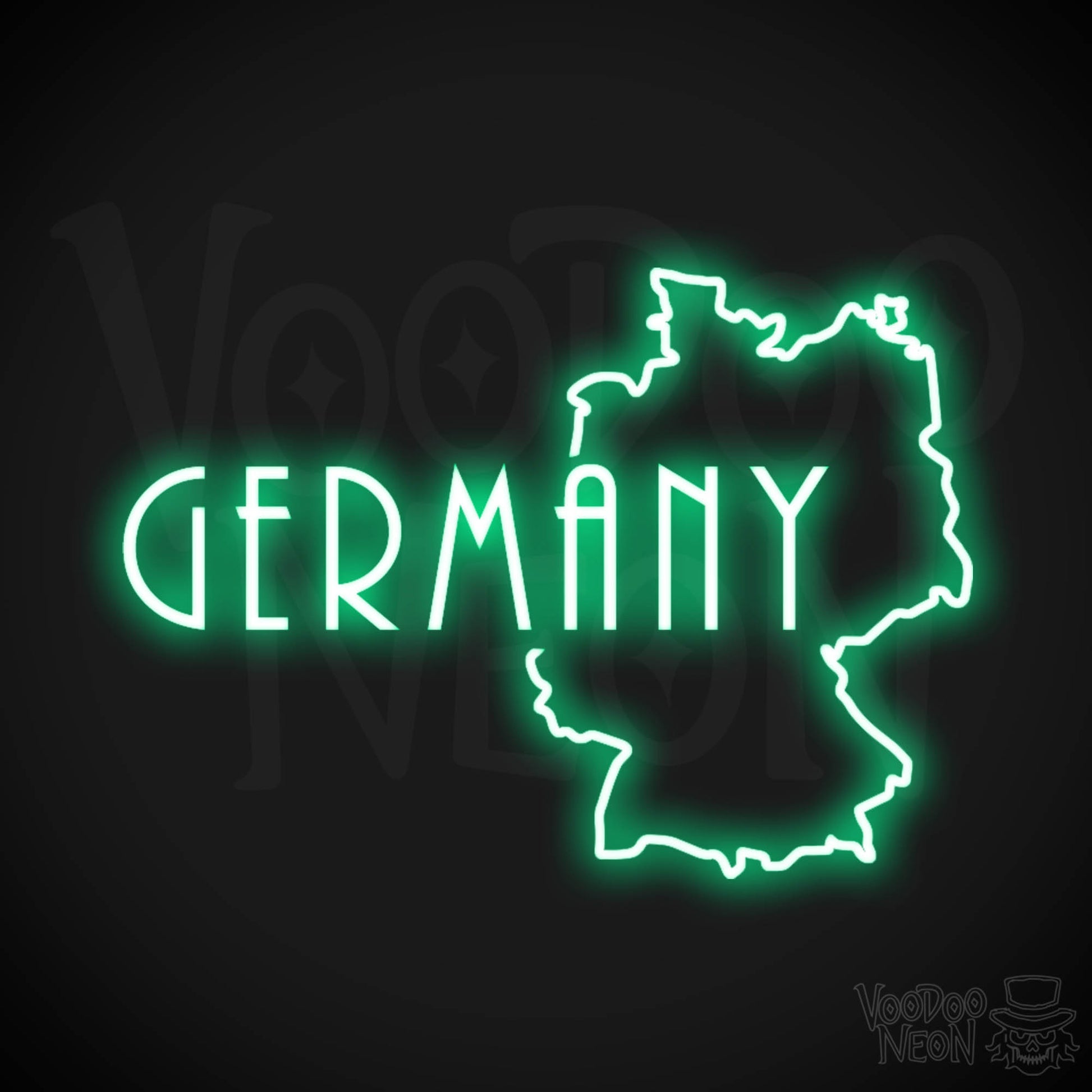 Germany Neon Sign - Neon Germany Sign - LED Sign - Color Green